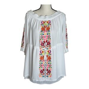 Misa‎ Los Angeles Sera Off The Shoulder Scalloped Embroidered Woman Size Medium